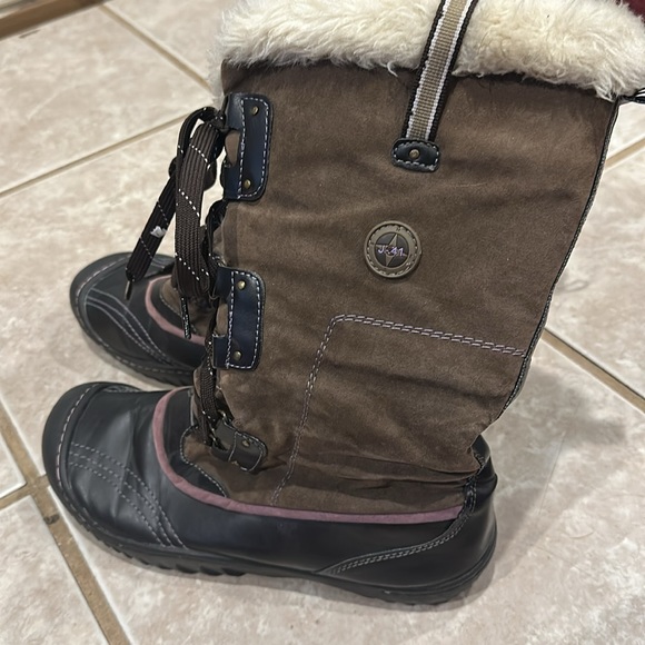 Jeep J-41 tan and brown faux fur winter boots - Picture 3 of 8